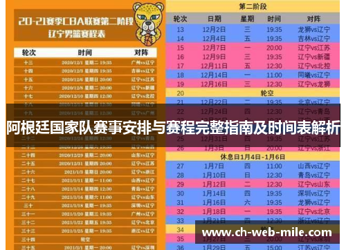 阿根廷国家队赛事安排与赛程完整指南及时间表解析 阿根廷国家队赛事安排与赛程完整指南及时间表解析